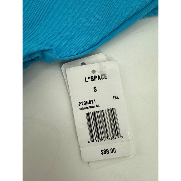 LSpace Womens Cabana Bikini Bottom Bitsy Cut Small Blue New - Picture 3 of 6